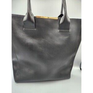BCBG Black Leather Tote Bag